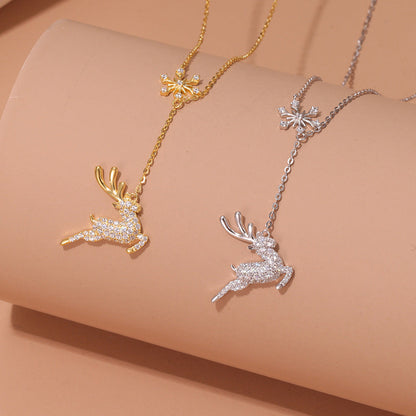 Sterling Silver Deer Necklace