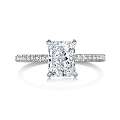 S925 Sterling Silver Ring Female Geometry