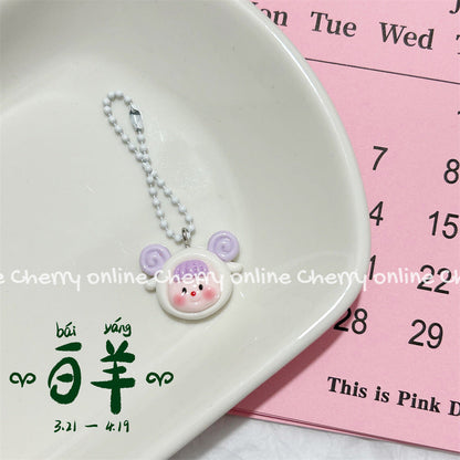 Twelve Constellation Girlish Lanyard Keychain