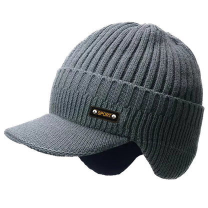 Warm Ear Protection Hat Men's Woolen Cap