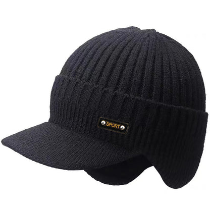 Warm Ear Protection Hat Men's Woolen Cap