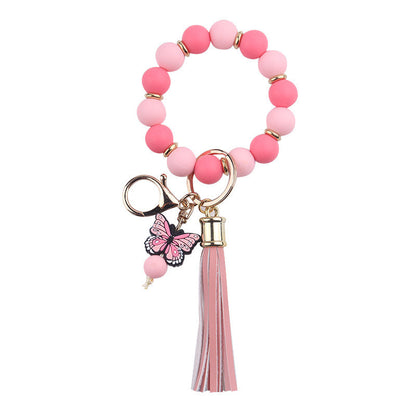 Beaded Butterfly Keychain