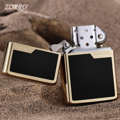Titanium Color Block Kerosene Lighter Wire Drawing