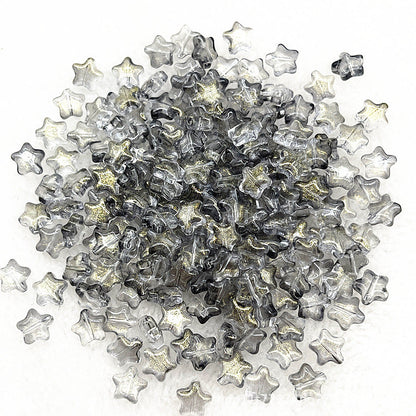 8mm Gold Pentagram Glaze Beads