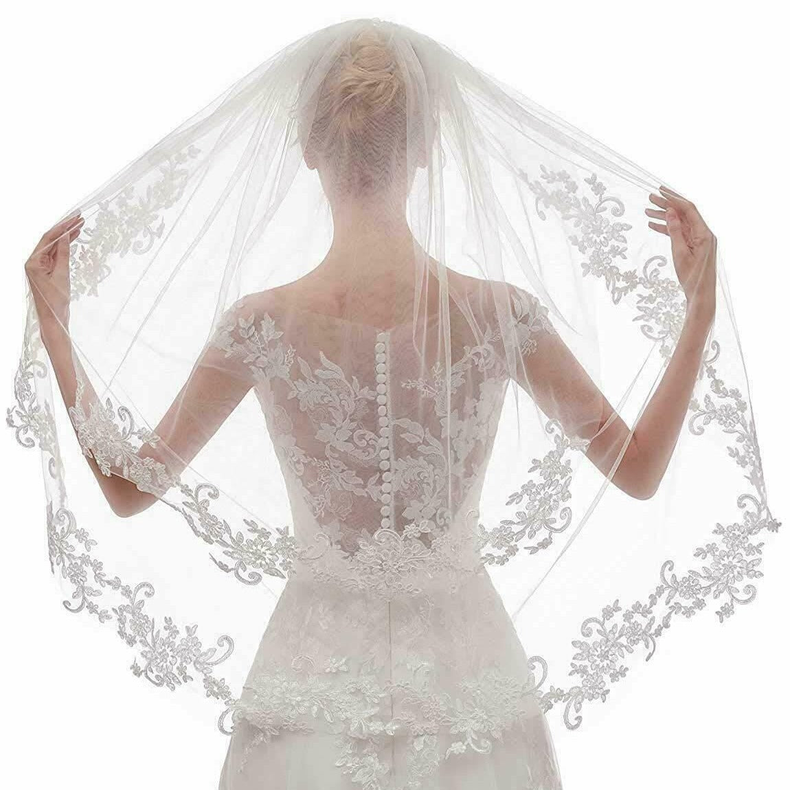 Embroidery Applique Veil Comb