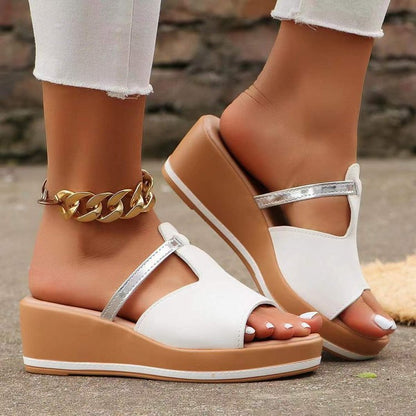Plus Size Wedge Slippers Height Boost