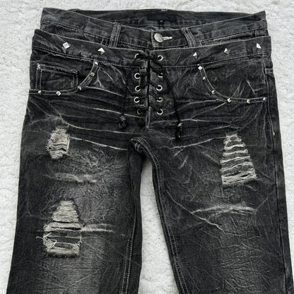 Slightly Flared Double Waist Lace Pants