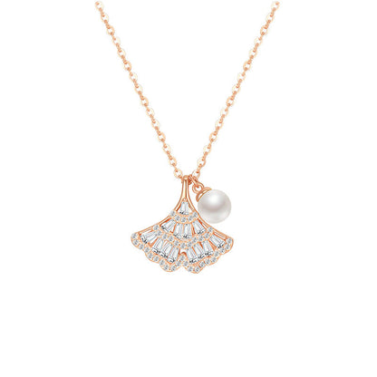 S925 Ginkgo Leaf Sterling Silver Necklace