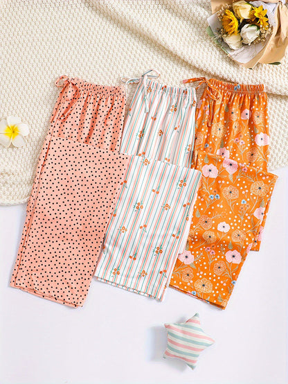 Milk Silk Pajama Pants Long Women's Thin Breathable