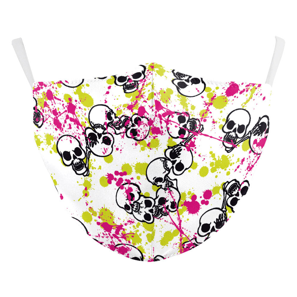 Digital Printing Halloween Skull Pumpkin Dustproof Mask