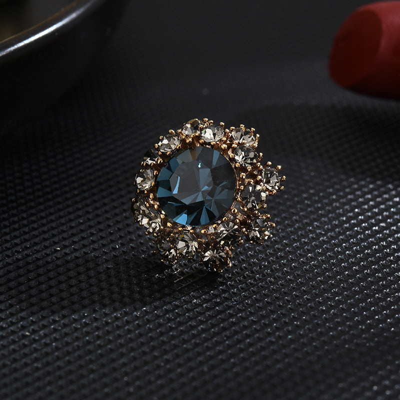 Crystal Horse Needle Brooch