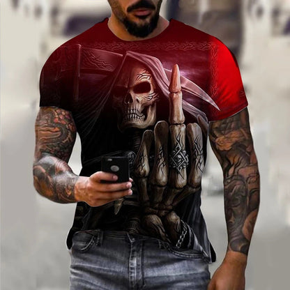 Men's 3D Print Digital Crew Neck T-shirt