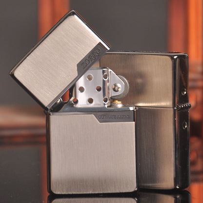 Titanium Color Block Kerosene Lighter Wire Drawing