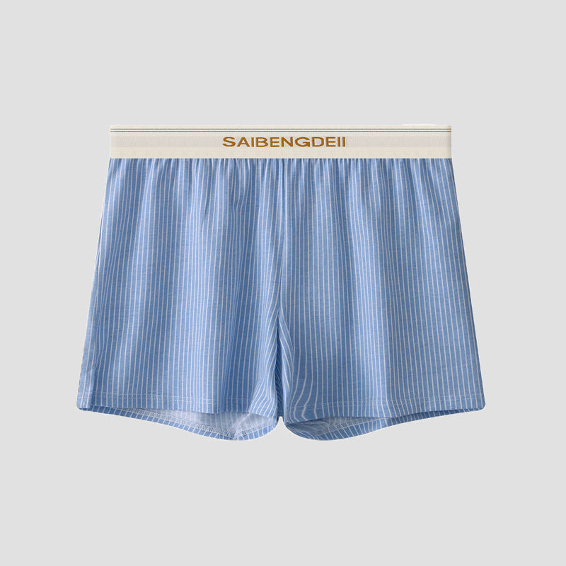 Men's Cotton Breathable Stripes Boxer Plus Size