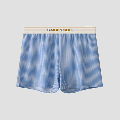 Men's Cotton Breathable Stripes Boxer Plus Size