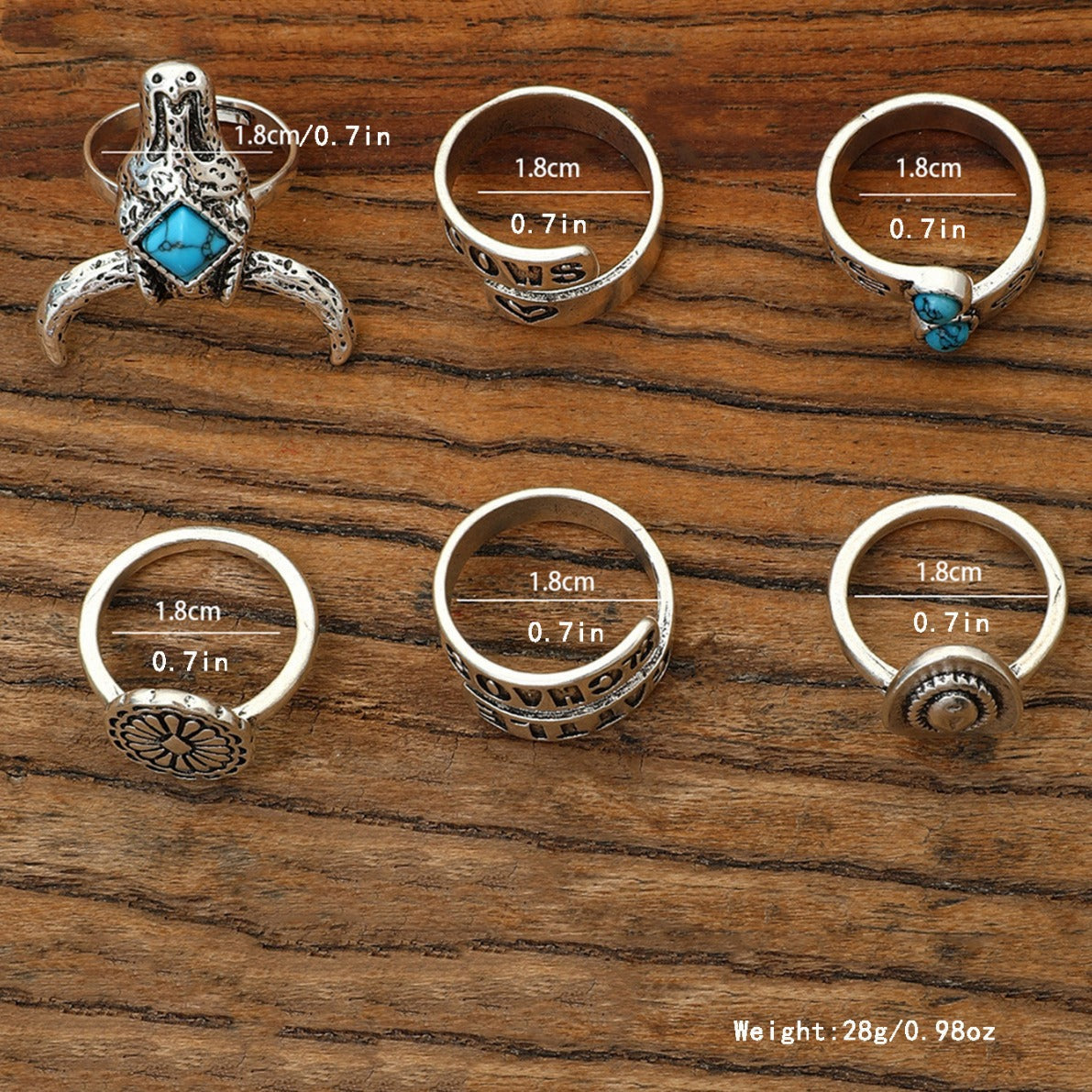 Turquoise Six-piece Bracelet