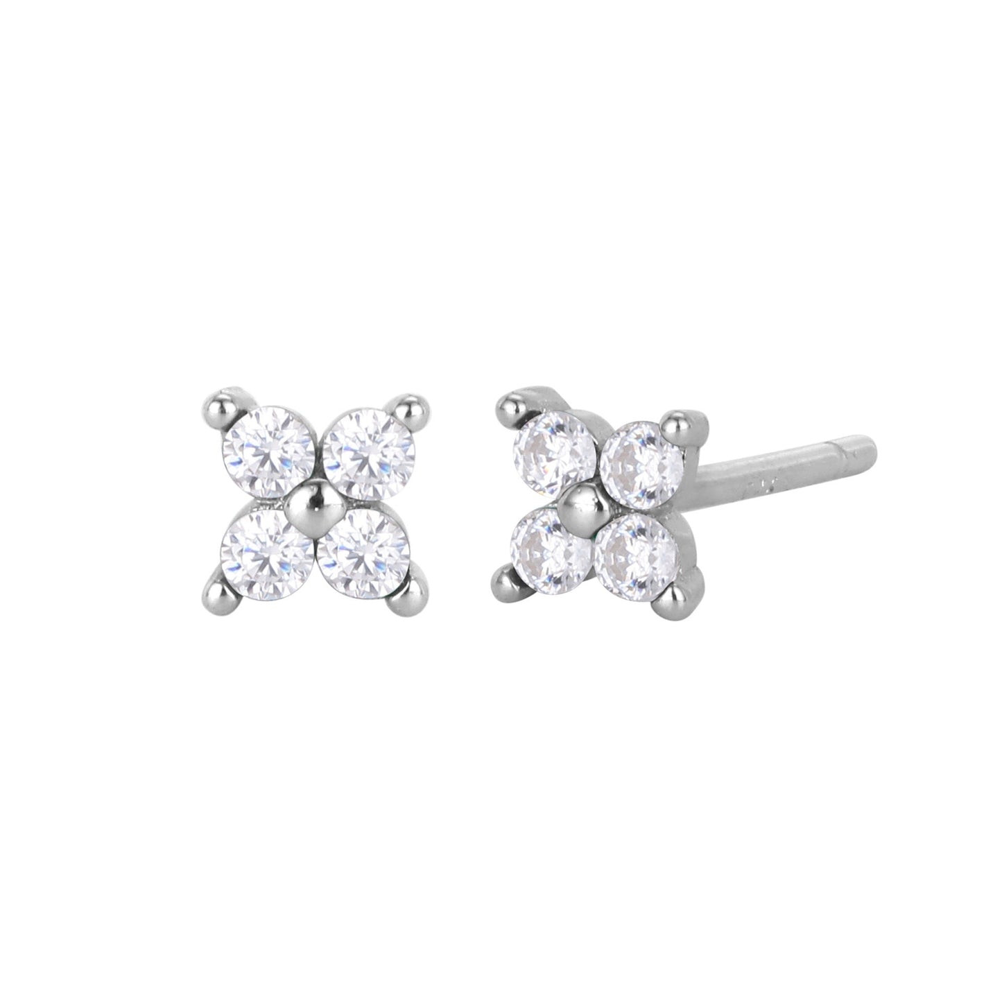 Micro-inlaid Colorful Zircon Earrings Simple
