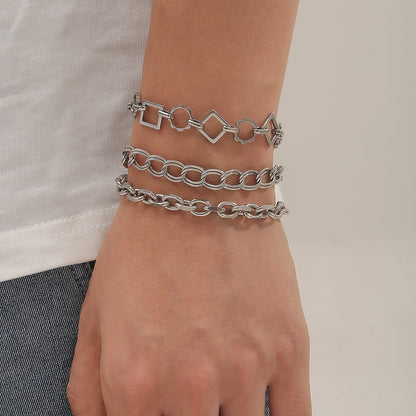 Stainless Steel Sunflower Bracelet Set