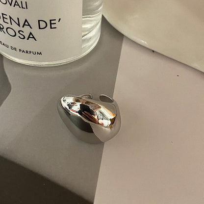 Brass Gold Plating Large Glossy Irregular Ring