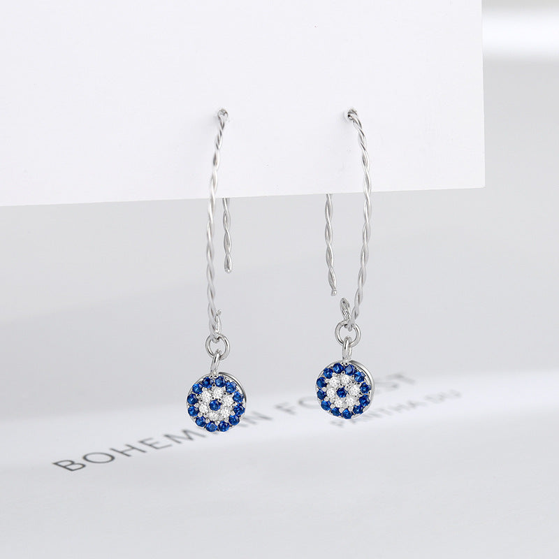 Korean Sterling Silver Needle Earrings