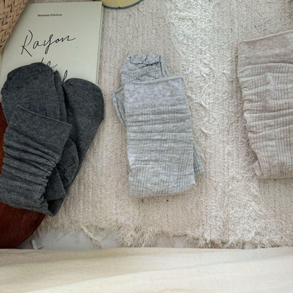 Boneless Hollow Mesh Cotton Female Middle Tube Socks