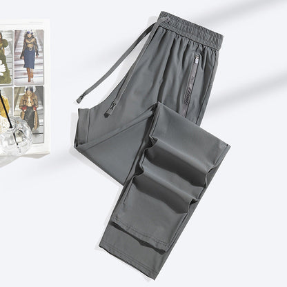 Fashion Straight Closed Ice Silk Leggings Women