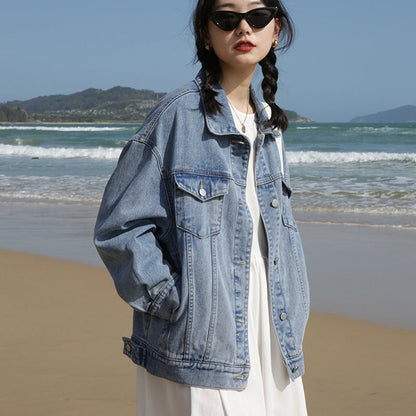 Slimming American Vintage Denim Jacket Ins