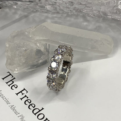 White Gold Full Diamond Women's Ring