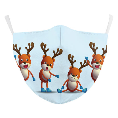 Christmas Single Corner Print Double Layer Dust Mask