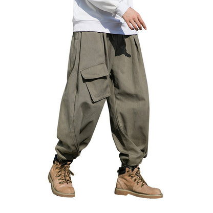 Large Pocket Wide-Leg Workwear Tactical Pants