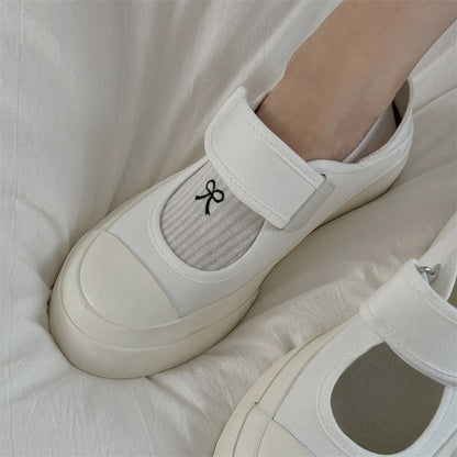 Bow Embroidery Cotton Women's Low-cut Liners Socks
