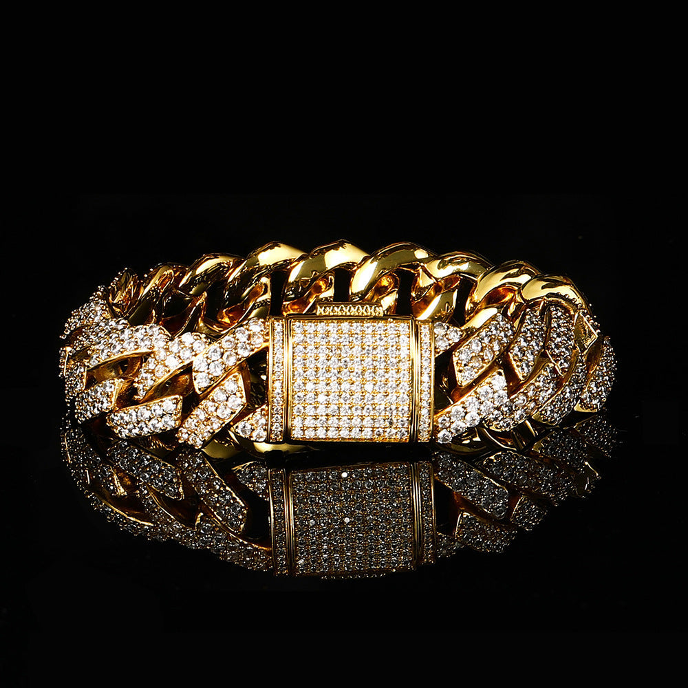 15mm Rhombus Cuban Bracelet