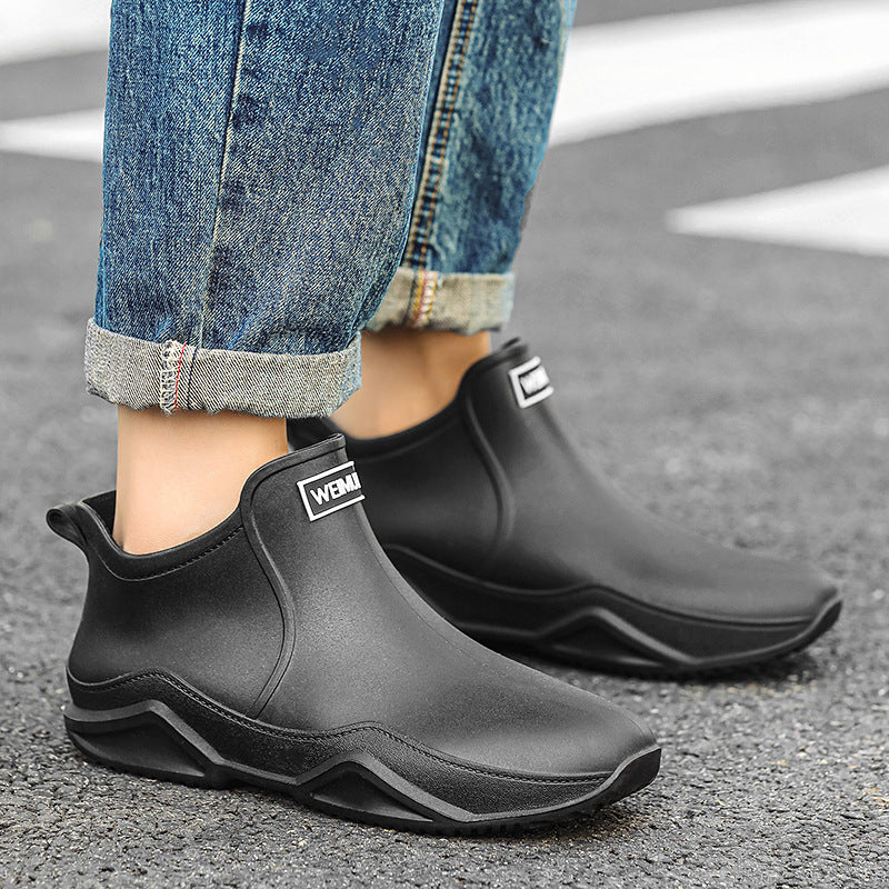 Men's Short Tube Waterproof Rain Boots