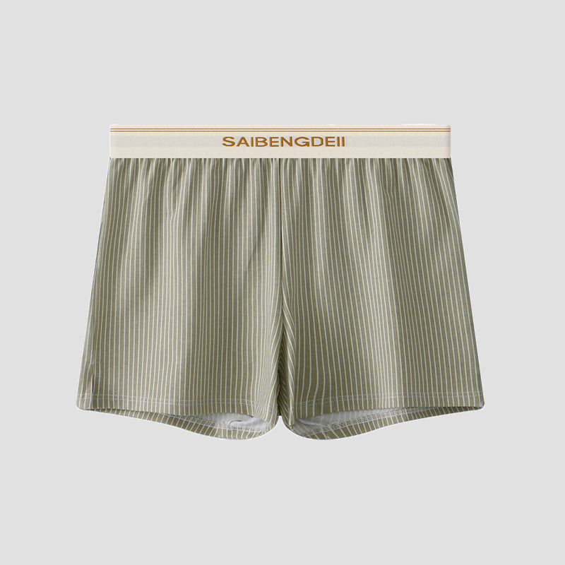 Men's Cotton Breathable Stripes Boxer Plus Size