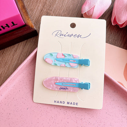 Sweet Acrylic Girl Seamless Barrettes Cartoon