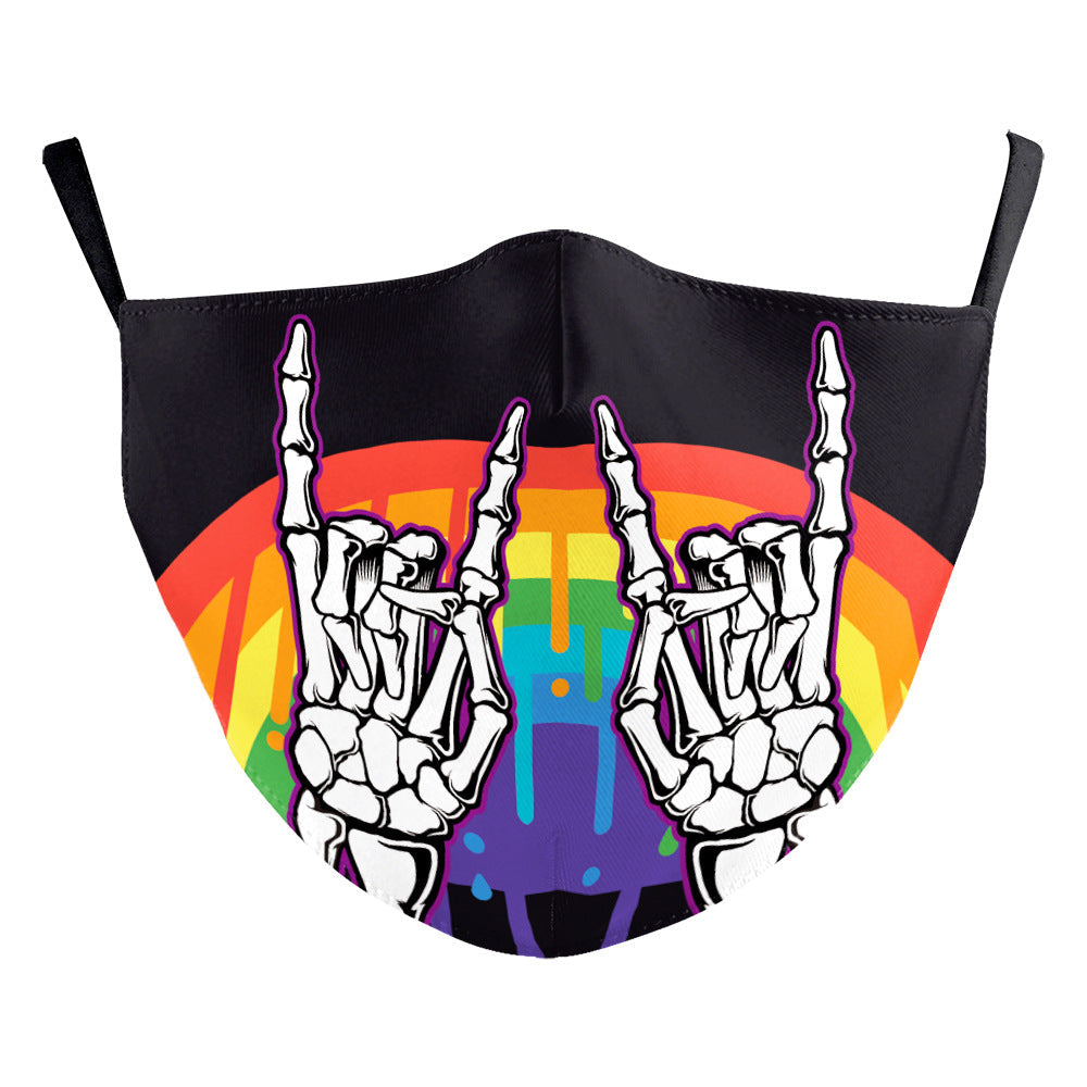 Milk Silk Double-layer Halloween Digital Printing Mask