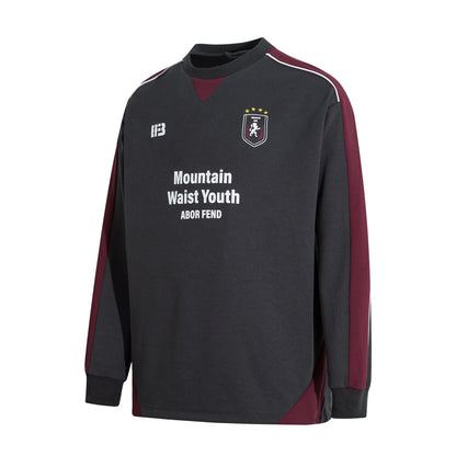 American Retro Sports Style Patchwork Sweater Loose Design
