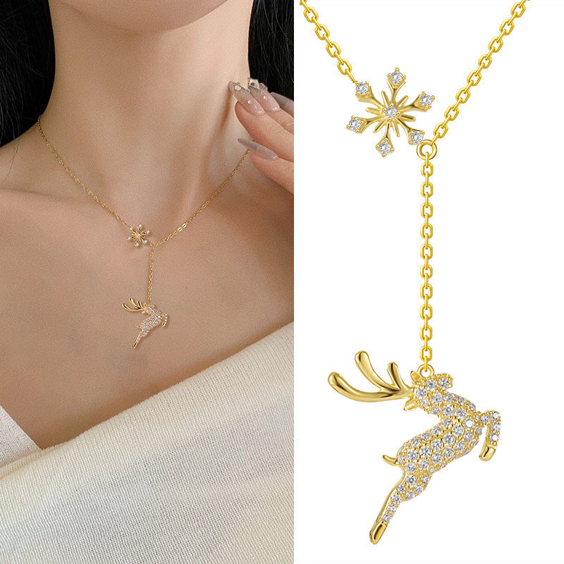Sterling Silver Deer Necklace