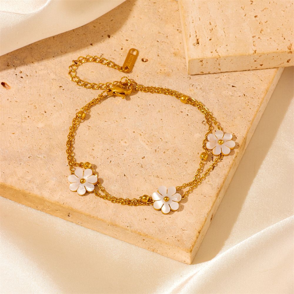 Stainless Steel Daisy Jewelry Set