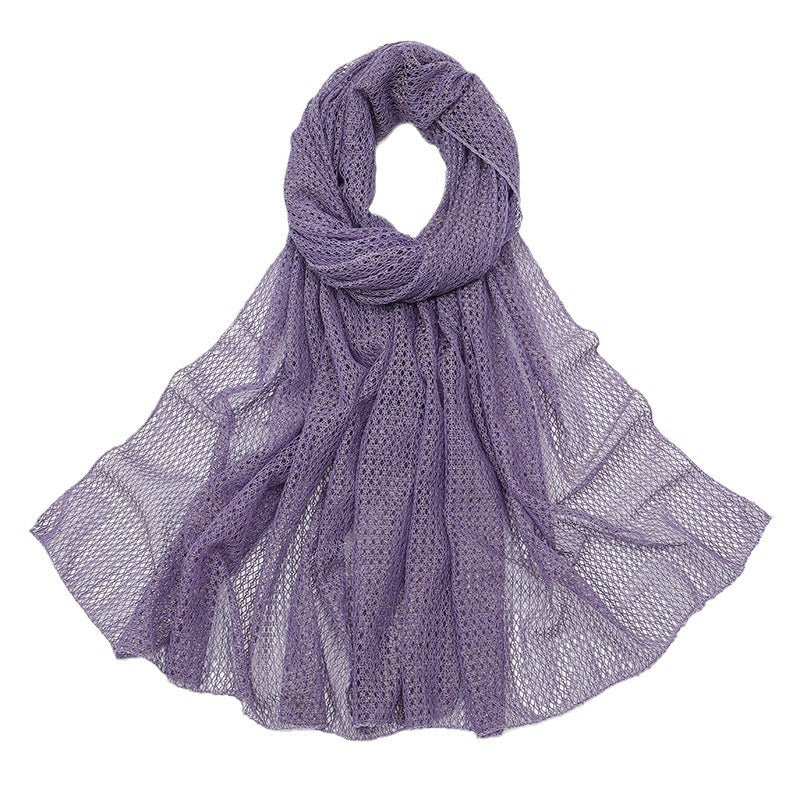Breathable Gold Mesh Shawl Simple