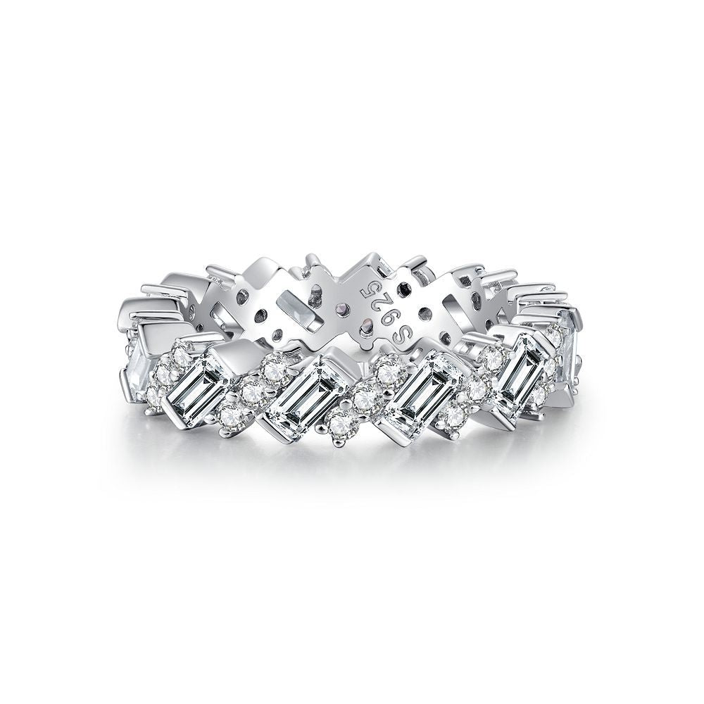 Zircon Full Diamond Sterling Silver Ring