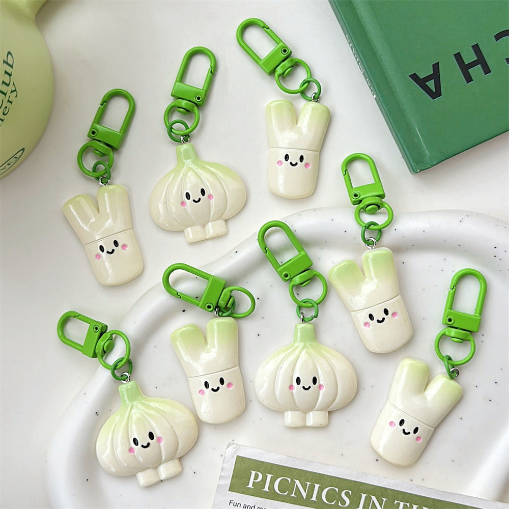 Onion Garlic Suit Keychain Pendant