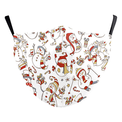 Christmas Green Digital Printing Windproof Double Layer Dustproof Mask