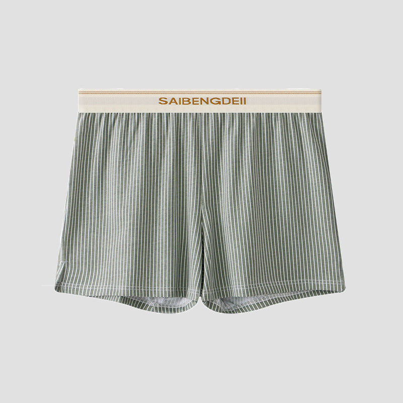 Men's Cotton Breathable Stripes Boxer Plus Size