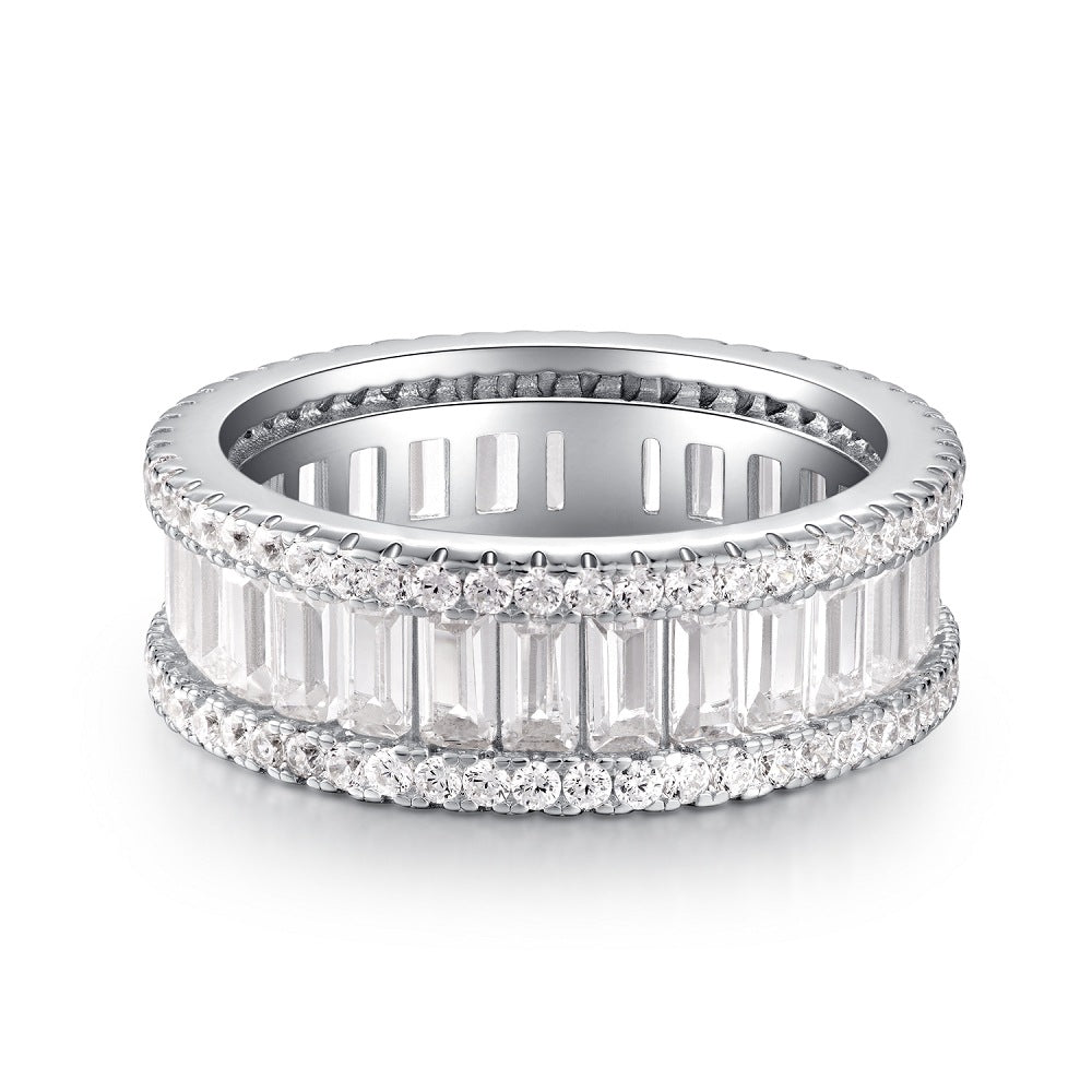 Zircon Full Diamond Sterling Silver Ring