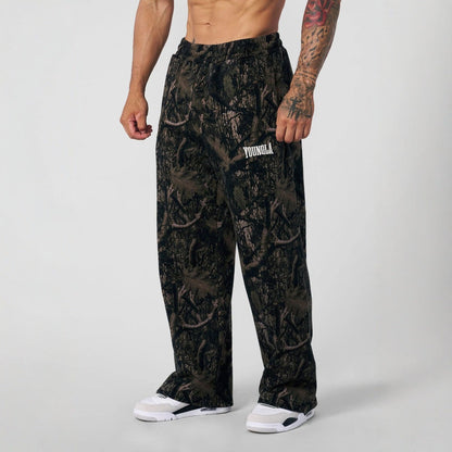 Casual Digital Camouflage Straight-leg Pants