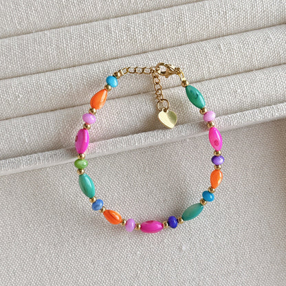 Titanium Steel Shell Beaded Bracelet