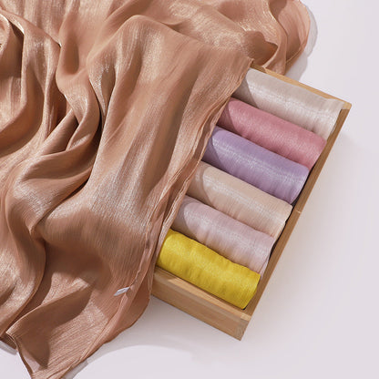 Breathable Cool Island Satin Smooth Silk Toe Scarf