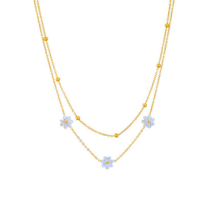 Stainless Steel Daisy Jewelry Set