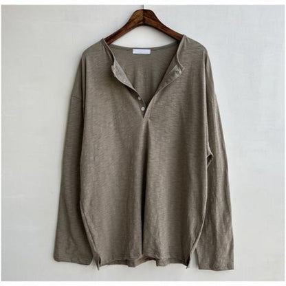 Plus Size Men's Loose Irregular Long Sleeve Shirt